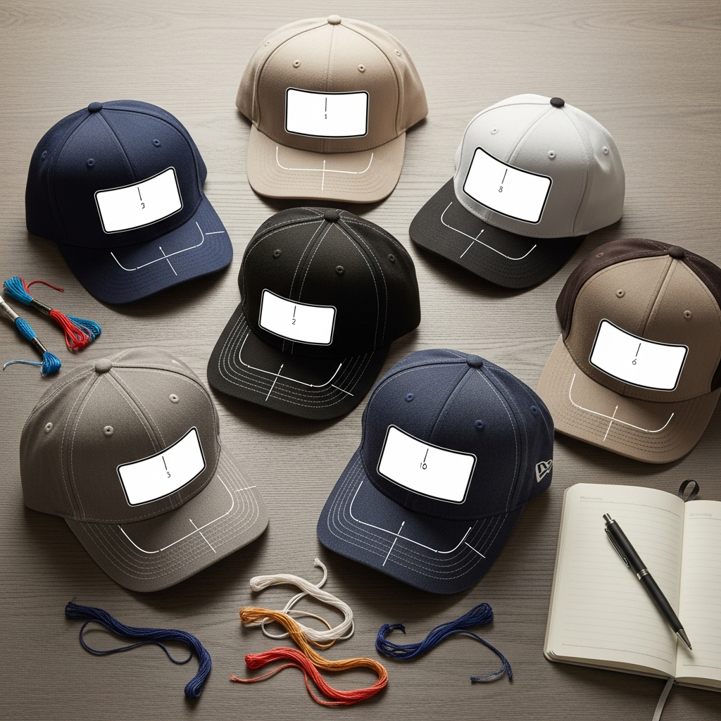 hat embroidery size and placement