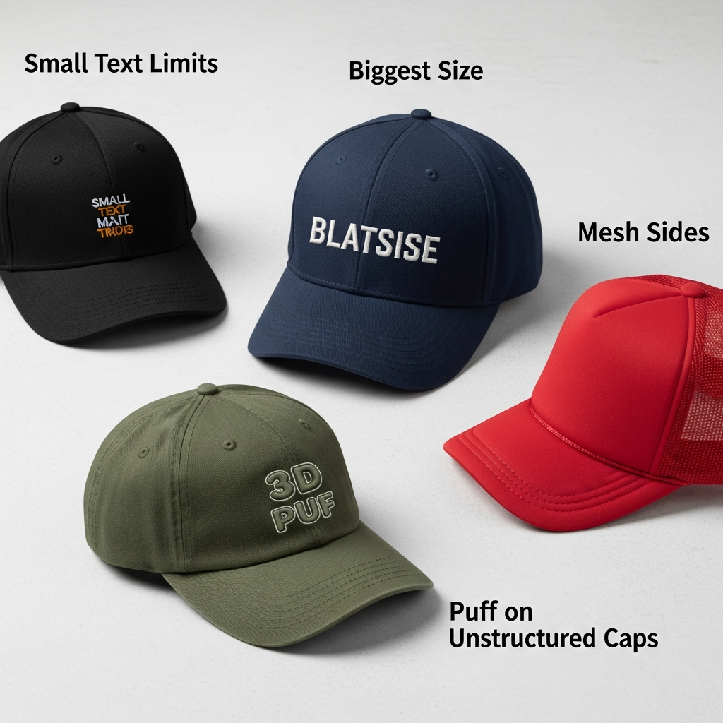 13. FAQs: Biggest Size, Small Text Limits, Puff on Unstructured Caps, Mesh Sides