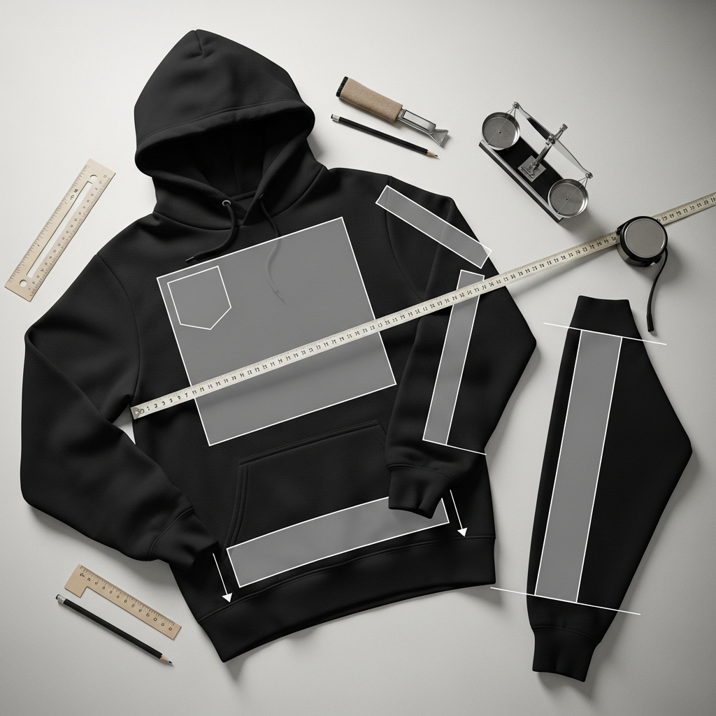 hoodie print placement size chart