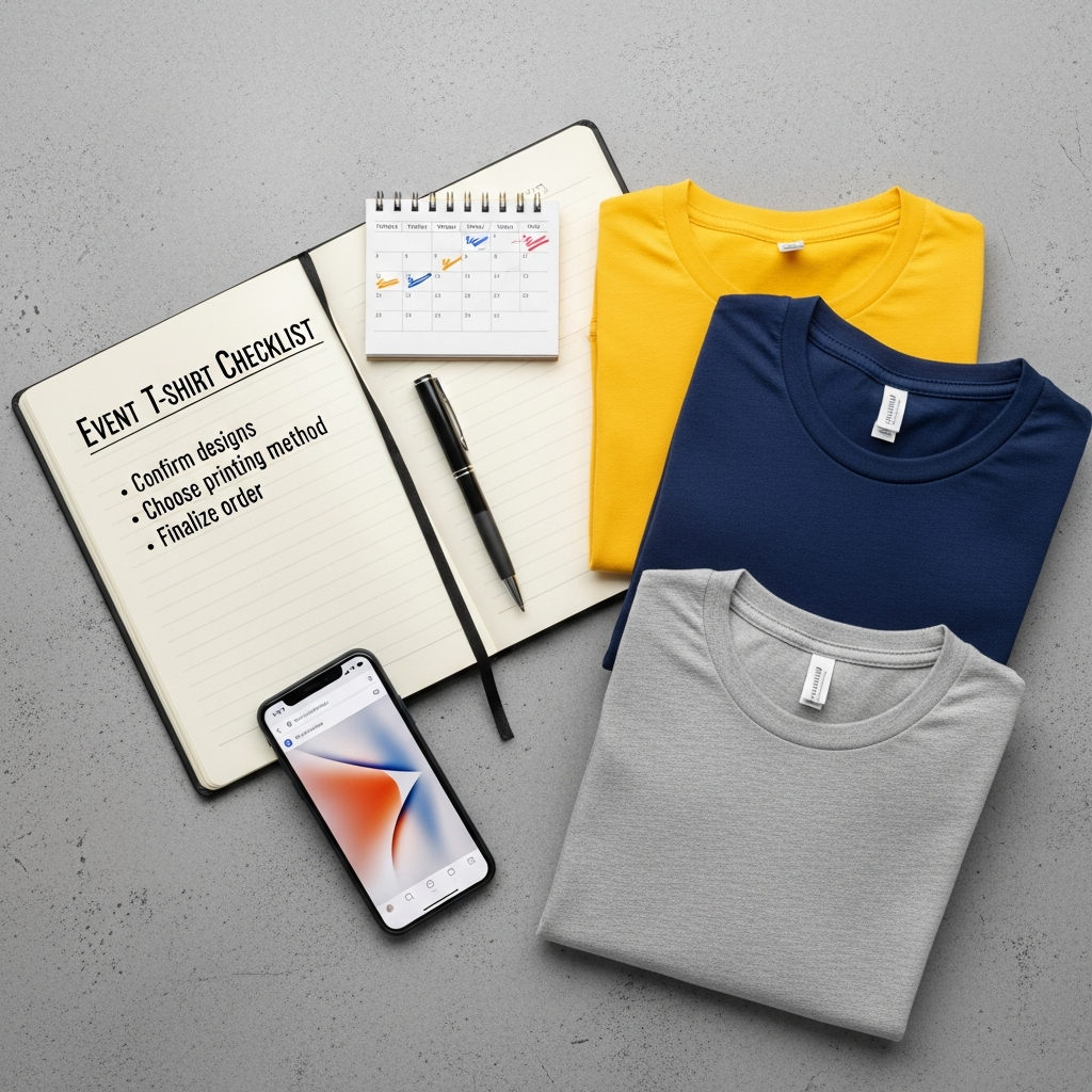 Your next steps for event t-shirt printing